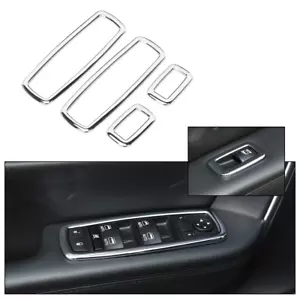 Cubierta de interruptor de elevación de ventana para Jeep Grand Cherokee 2011+/Cherokee 14+ cromada - Imagen 1 de 7