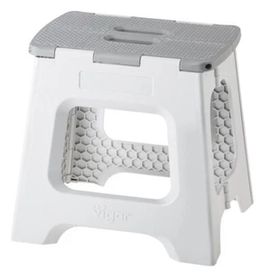 NEW VIGAR FOLDING STOOL Step Chair Foldable GREY 32cm - Picture 1 of 7