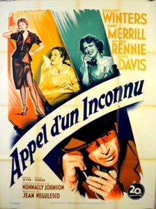 Bette Davis Shelley Winters PHONE CALL FROM A STRANGER 1952 FRENCH POSTER 47x63 - Picture 1 of 1