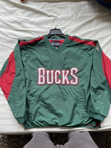 Vintage STARTER Milwaukee Bucks Pull Over  XL Extra Large NBA 90/s Cover