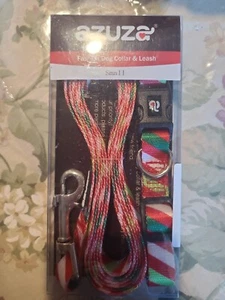 Azuza Dog Collar & Leash Set Adjustable Nylon Material Small Christmas Theme S - Picture 1 of 2
