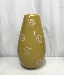 FAIANCAS IDEAL schwere Vase bemalt Portugal senfgelbe Farbe 12" SCHNELLER VERSAND! - Bild 1 von 6