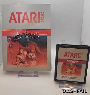 Swordquest EarthWorld (Atari 2600, 1982) Cartridge & Box Only + Cover - Image 1 of 4
