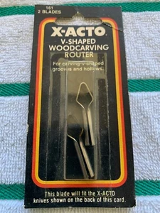 X-ACTO® Vintage #161 “V” Shaped Gouge Wood Carving 2 Blades in Each Pack NOS - Picture 1 of 5
