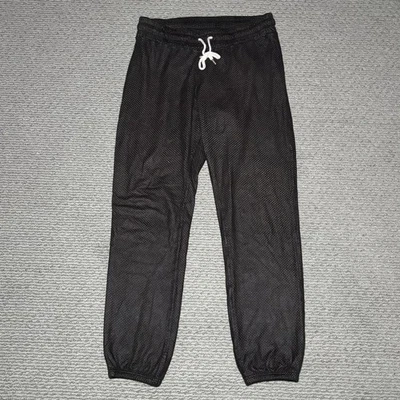 Pantalones deportivos Monrow para mujer pequeños negros/grises con cordón de malla salón EE. UU. Foto 1 de 4