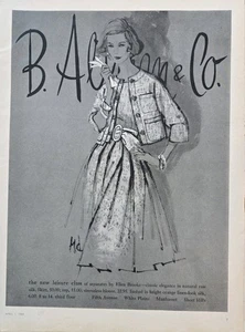 1959 Damen Ellen Brooke Rock Bluse Jacke B. Altman & Co. Vintage Mode Werbung - Bild 1 von 1