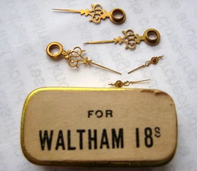 Reloj Bolsillo WALTHAM 18S MANECILLAS ~ 3 Horas 2 Segundos ~ LOUIS XIV Dorado Foto 1 de 4