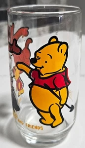 VINTAGE SEARS EXCLUSIVE DISNEY WINNIE THE POOH AND FRIENDS 12 OZ DRINKING GLASS - Picture 1 of 2