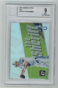 Donruss Optic #19 2017 Peyton Manning también conocido como The Sheriff Bgs 9 Mint Beauty - Imagen 1 de 3