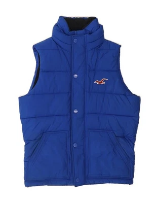 HOLLISTER Mens Padded Gilet UK 40 Large Blue Polyester GQ05 - Image 1 of 3