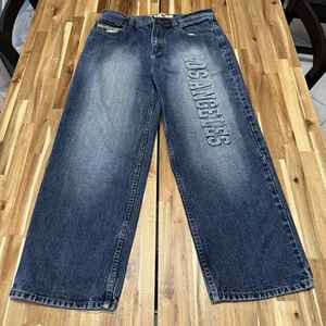 Vintage Victorious Jeans Mens 36x30 LA Dodgers Baggy Hip Hop Streetwear Y2K - Picture 1 of 11