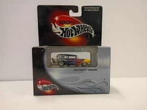 Hot Wheels 100% Black Box-1957 Chevy Nomad with Flames Die Cast Car Sealed - Picture 1 of 4