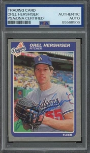 1985 Fleer OREL HERSHISER signed ROOKIE card (Dodgers - autograph) PSA/DNA cert - Picture 1 of 1