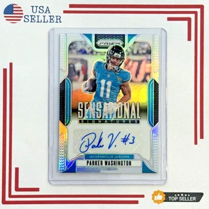 2024 Panini Prizm Sensational PARKER WASHINGTON Silver Prizm Auto /149 - Picture 1 of 2
