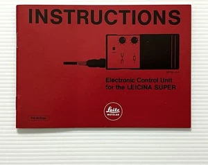Electronic Control Unit for the LEICINA SUPER Video Camera Instructions PB - Bild 1 von 9