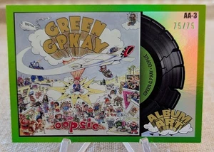 2024 Topps Garbage Pail Kids Green Day AA-3 Album Art 75/75 Green Foil BOOKEND! - Picture 1 of 2