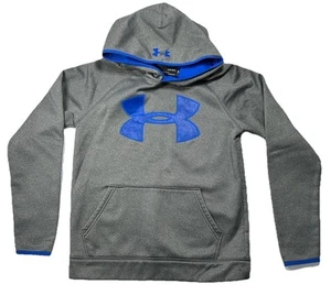 Under Armour Loose Fit Fleece Lined Hoodie Sweatshirt Size Youth Medium Gray - Picture 1 of 15
