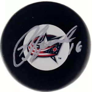 DERICK BRASSARD Signed COLUMBUS BLUE JACKETS Puck w/COA - Picture 1 of 1