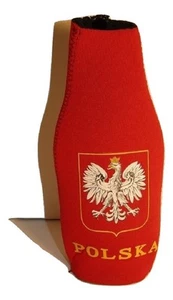 Poland Polish Polska Eagle Country Red White Bottle Jacket - Picture 1 of 2