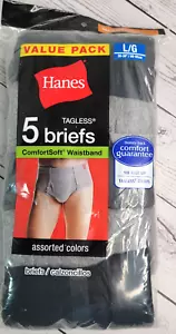 Fruit Of The Loom Men’s Fashion Briefs Size LG 36-39" 5 Pack 2009 Greys Blacks - Picture 1 of 6