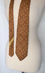 Corbata de seda pura púrpura para hombre Valentino 58"" 3 3/4"" geométrica - Imagen 1 de 3