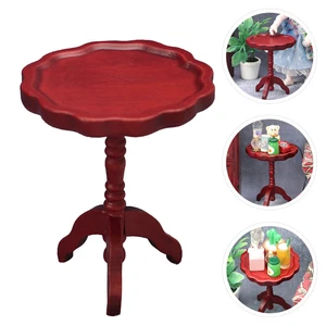 Miniature Dollhouse Furniture Side Table Living Room Tables Small Round - Picture 1 of 12