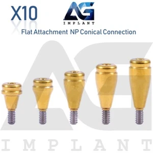 10 Straight Flat Attachment Prosthetic System Narrow NP Conical Connection - Picture 1 of 3