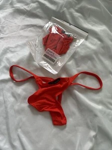 Ropa corporal para hombre tanga roja algodón cuerda en G ropa interior - Imagen 1 de 5