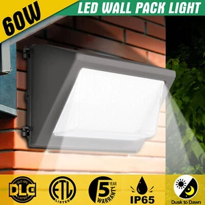 60W LED Wall Pack Light Dusk to Dawn Commercial Industrial Security Fixture ETL - Picture 1 of 11