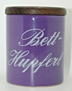 Bett Hupferl Dose mit Teak Deckel, Waechtersbach, W. Germany - Bild 1 von 6