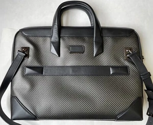 Tumi schwarz CFX Shawnee Kohlefaser schmale Laptop kurze Gepäcktasche #350651CB - Bild 1 von 13