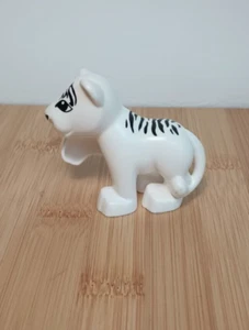 Lego Duplo BABY WHITE STRIPED TIGER SNOW CUB Animal Zoo Safari Circus - Picture 1 of 8