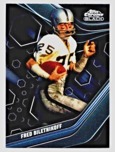 2023 Topps Composite - Fred Biletnikoff - Oakland Raiders - Chrome Black - #137 - Picture 1 of 2
