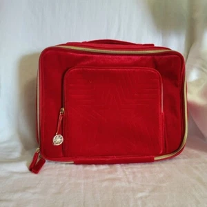 Estee Lauder Red Gold Velvet Makeup Train Case Holiday Limited Edition 2023 Neu ohne Etikett - Bild 1 von 10