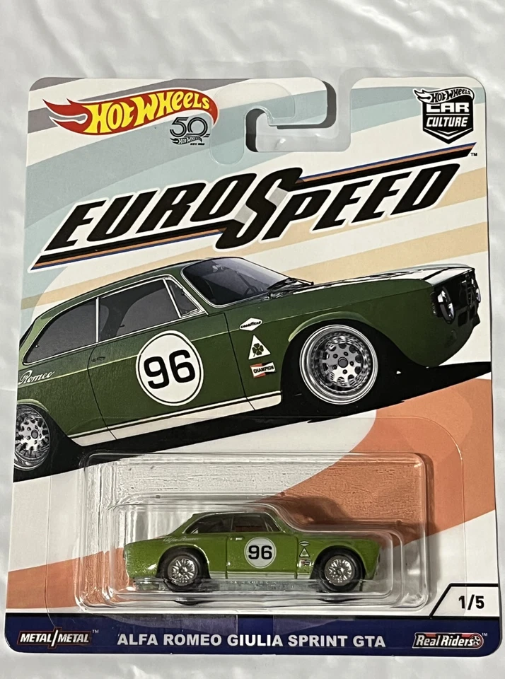Hot Wheels 50 Real Riders Car Culture Euro Speed ALFA Romeo Giulia Sprint GTA Foto 1 de 1