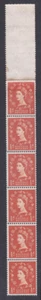 S5 Vertical Wilding Multi Crown on white Coil tail strip UNMOUNTED MINT - Picture 1 of 1