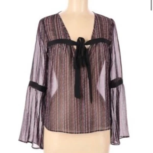 BCBGeneration Black Pumice Sheer Blouse XS NWT - Picture 1 of 8