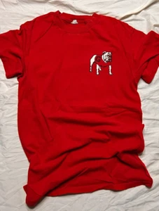 VINTAGE T-SHIRT ROT GEORGIA BULL DOG  - Bild 1 von 2