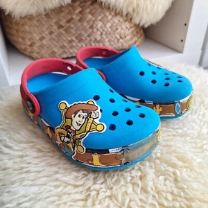 Crocs Shoes Toy Story Sheriff Woody Pixar Clog C9 Toddler kids Blue Boys - Picture 1 of 14