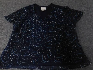 Fashion Bug Womens Blouse 20W blue pullover - Picture 1 of 11