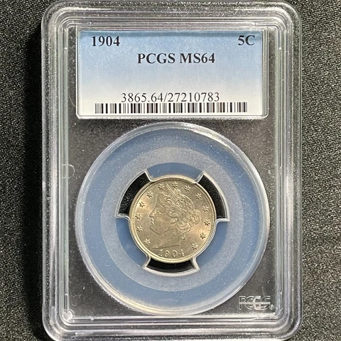 1904 5c Liberty Nickel Type Coin Choice Uncirculated PCGS MS64 Cover