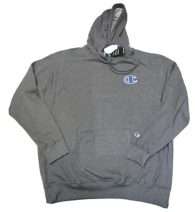 NWT Champion Men's Fleece Hooded Pullover Sweatshirt Size 2XL Granite Heather - Picture 1 of 10