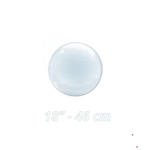 BUBBLES palloncino 18"/45cm trasparente Trasparente - Bobo Balloon 5 Pz - Foto 1 di 1