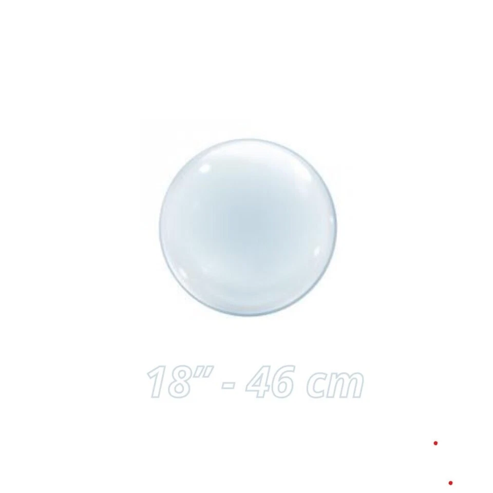 BUBBLES palloncino 18"/45cm trasparente Trasparente - Bobo Balloon 5 Pz - Immagine 1 di 1