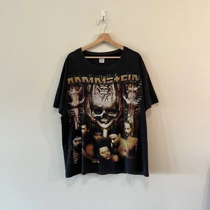 Vintage Rammestein Ressurecion 1999 Mexican AOP Metal T Shirt Sz XXL Distressed - Picture 1 of 6