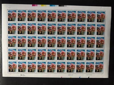 Scott #3153 Stars & Stripes Forever Sheet of 50 32¢ Stamps (1997) - Image 1 of 2