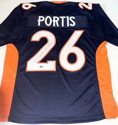 Clinton Portis Denver Broncos signed Custom jersey Beckett Witnessed - Image 1 of 4