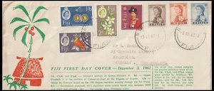 FIJI 1962 DECEMBER 3rd DEFINITIVE 'PALM TREE' FDC TO NZ'd (JF) - Picture 1 of 1