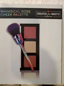 Whimsical Rose 4 Pc Cheek Palette Set Blush Highlighter Bronzer Brush New Macy's - Picture 1 of 1