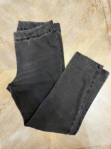"Pantalones de mezclilla Soft Surroundings grandes negros cintura 38""" - Imagen 1 de 7